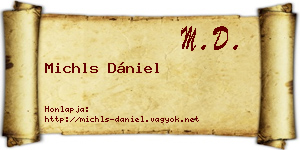 Michls Dániel névjegykártya